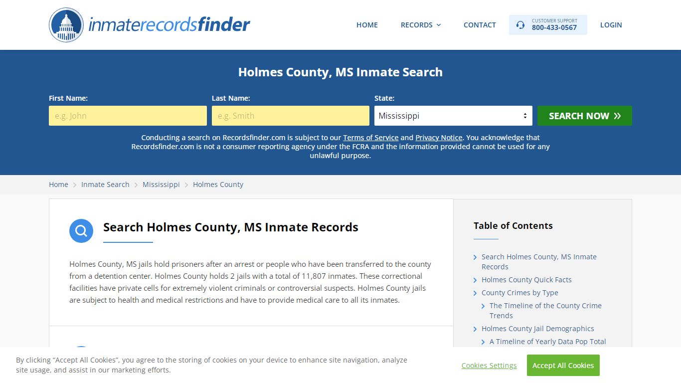 Holmes County, MS Inmate Lookup & Jail Records Online