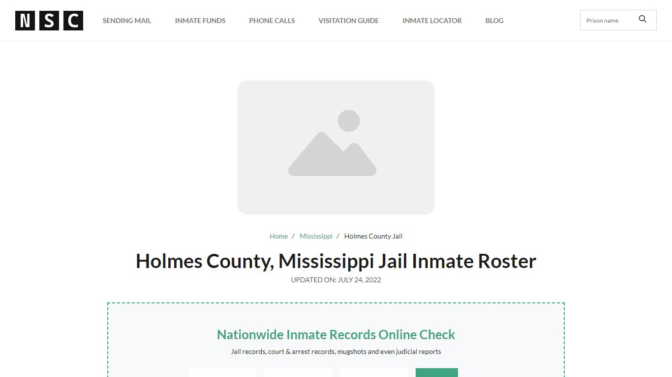 Holmes County, Mississippi Jail Inmate List