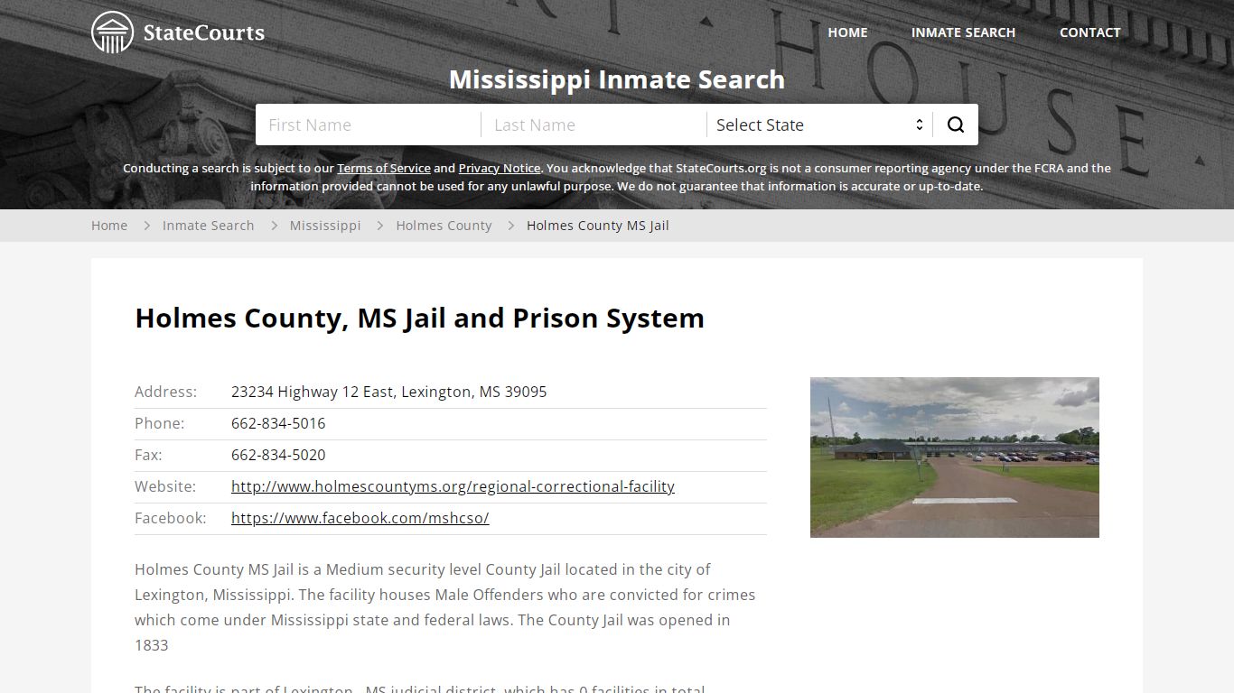 Holmes County MS Jail Inmate Records Search, Mississippi ...